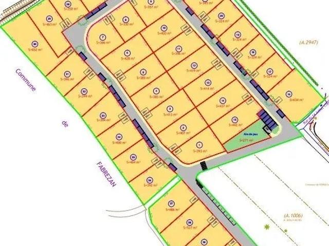 Vente Terrain 652 m²