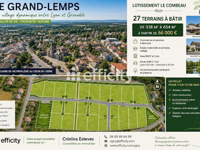 Vente Terrain 655 m2 Le Grand Lemps