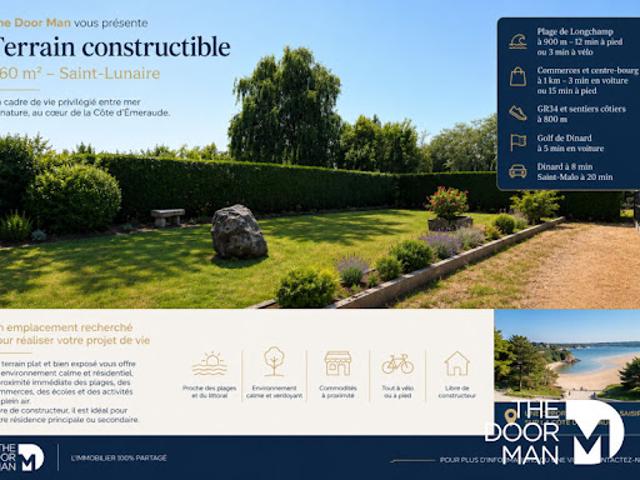 Vente Terrain 660 m2 Saint Lunaire