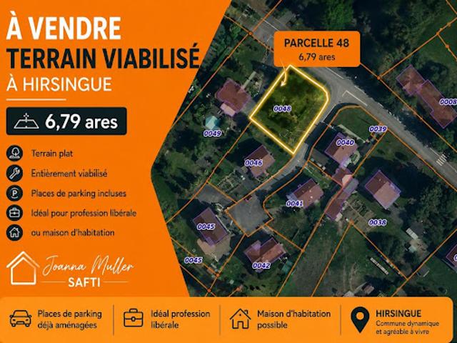 Vente Terrain constructible 679 m2 Hirsingue
