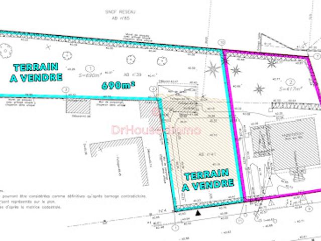 Vente Terrain 690 m2 Mours