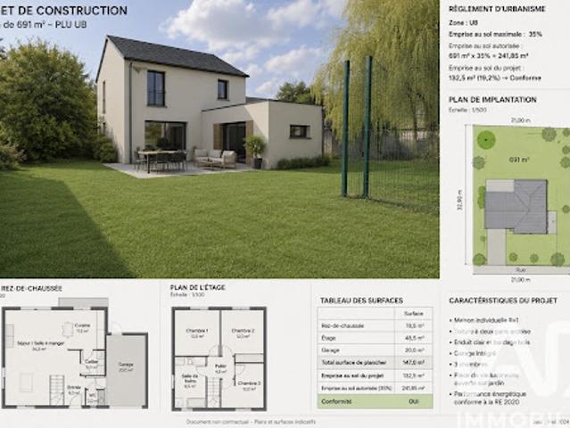 Vente Terrain 691 m2 Saint Fargeau Ponthierry