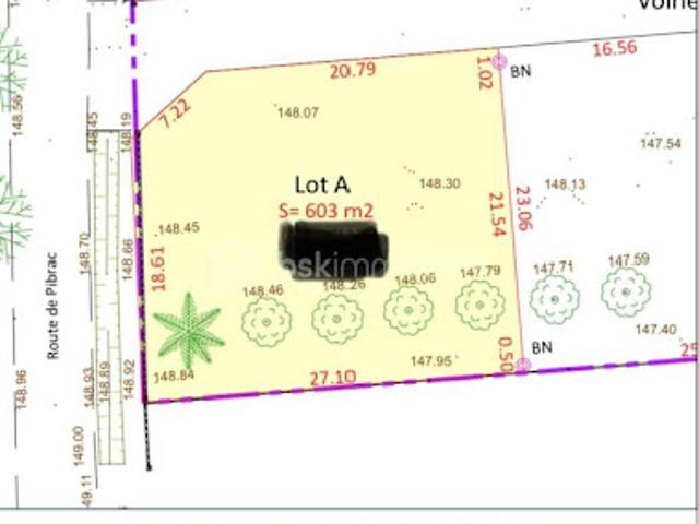 Vente Terrain 603 m2 Cornebarrieu