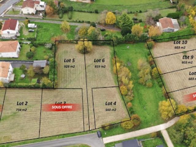 Vente Terrain 603 m2 Saintes