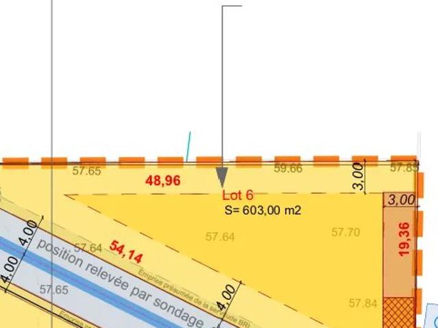 Vente Terrain 603 m²