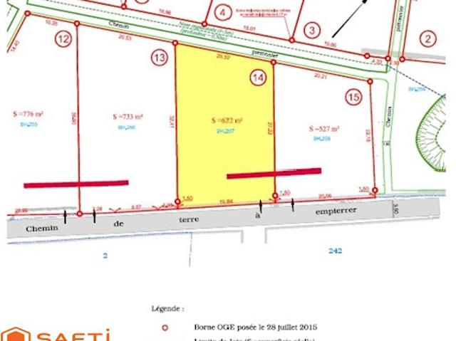 Vente Terrain 622 m2 Le Puy en Velay