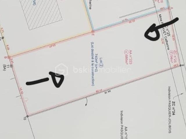Vente Terrain 740 m2 Montmirail