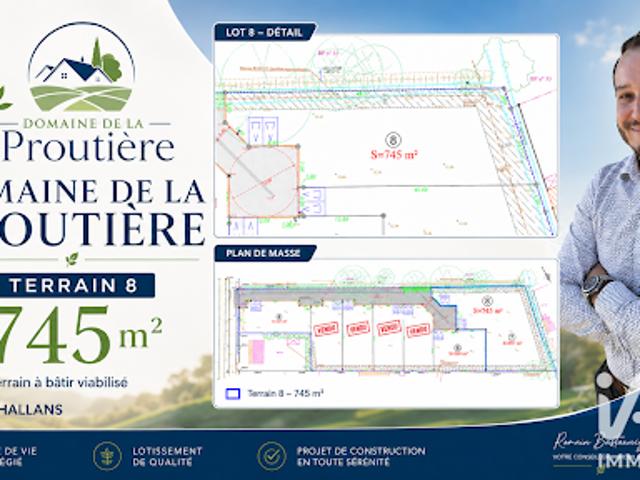 Vente Terrain 745 m2 Challans