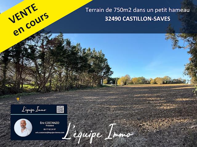 Vente Terrain 750 m2 Castillon Savès