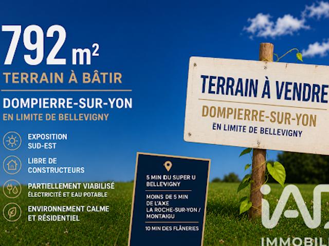 Vente Terrain 792 m2 Dompierre sur Yon