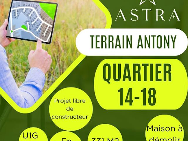 Vente Terrain 72.6 m2 Antony
