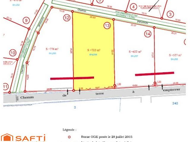 Vente Terrain 733 m2 Le Puy en Velay