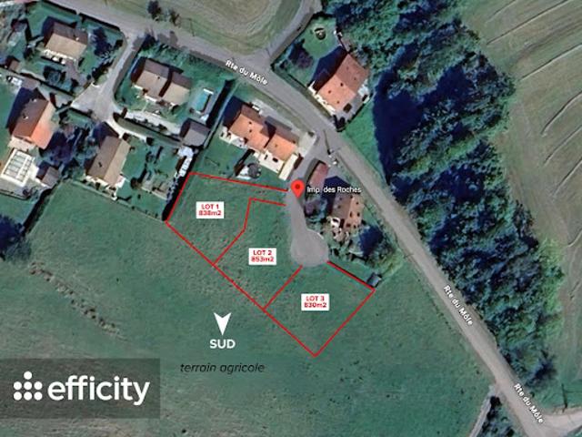 Vente Terrain 853 m2 Saint Jean de Tholome