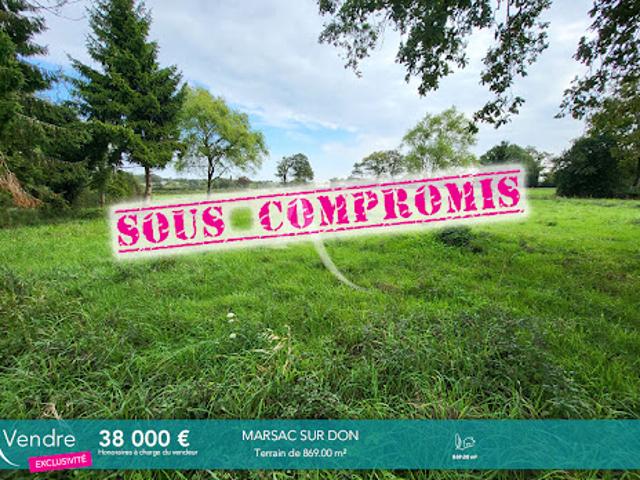 Vente Terrain 869 m2 Marsac sur Don
