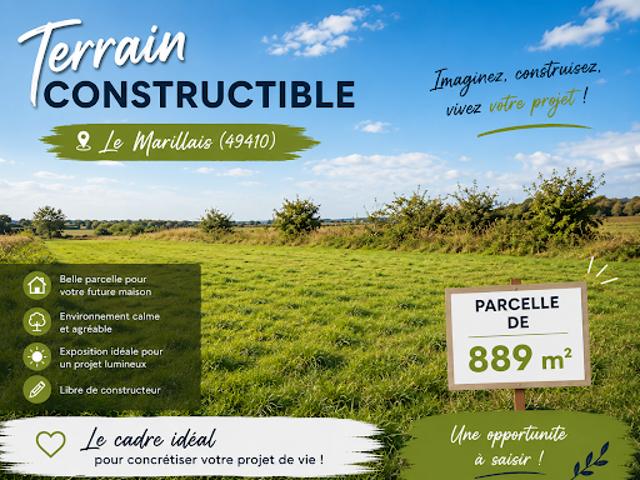 Vente Terrain 889 m2 Mauges sur Loire