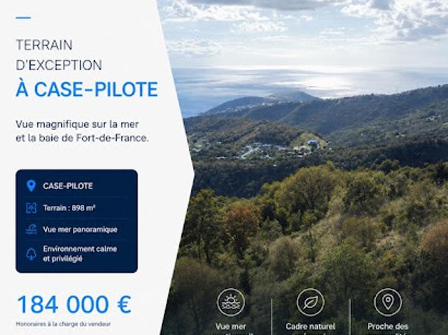 Vente Terrain 898 m2 Case Pilote