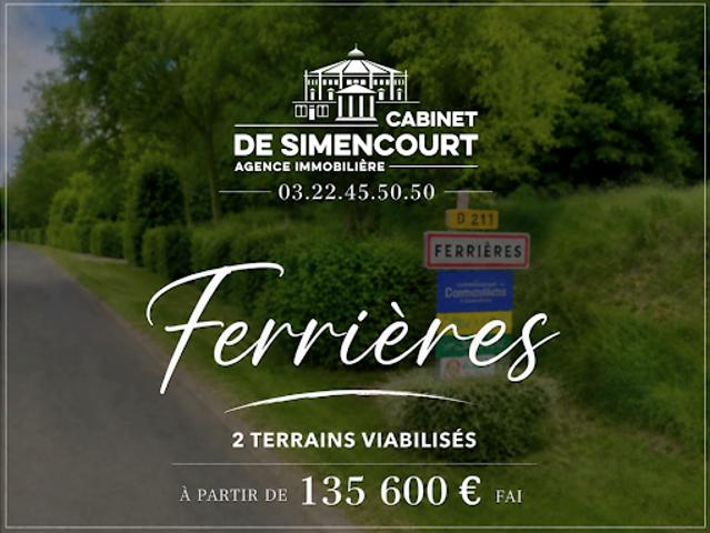Vente Terrain 800 m2 Ferrieres