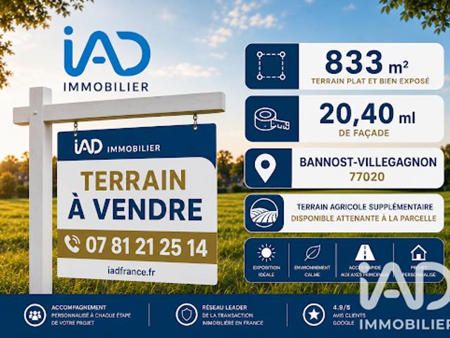 Vente Terrain 833 m2 Jouy le Châtel