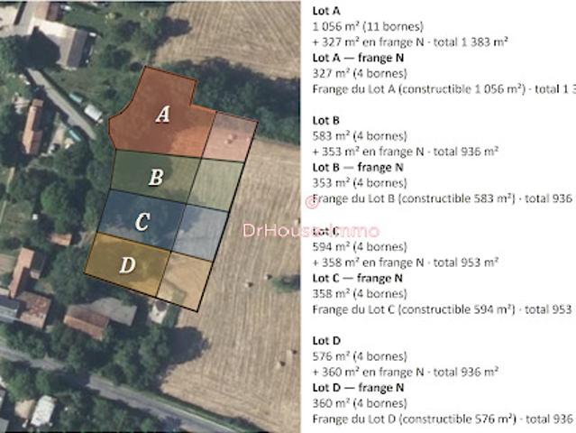 Vente Terrain 950 m2 Tercé