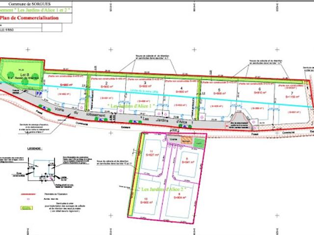 Vente Terrain 900 m2 Sorgues