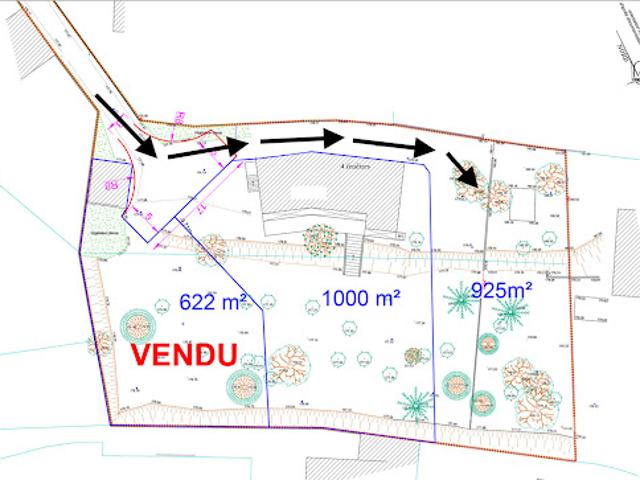 Vente Terrain 925 m2 Poulx