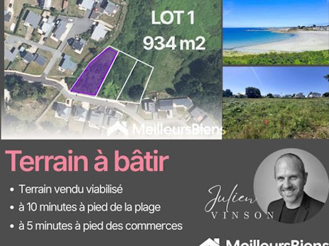Vente Terrain 934 m2 Trévou Tréguignec