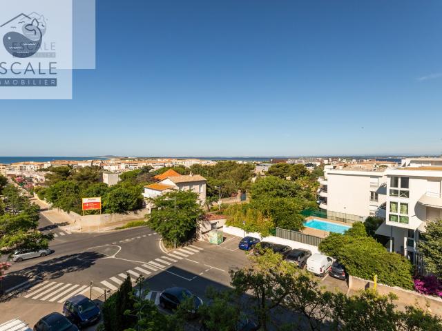 VENTE TYPE 3 VUE DEGAGEE + CELLIER + GARAGE QUARTIER CORNICHE A SETE