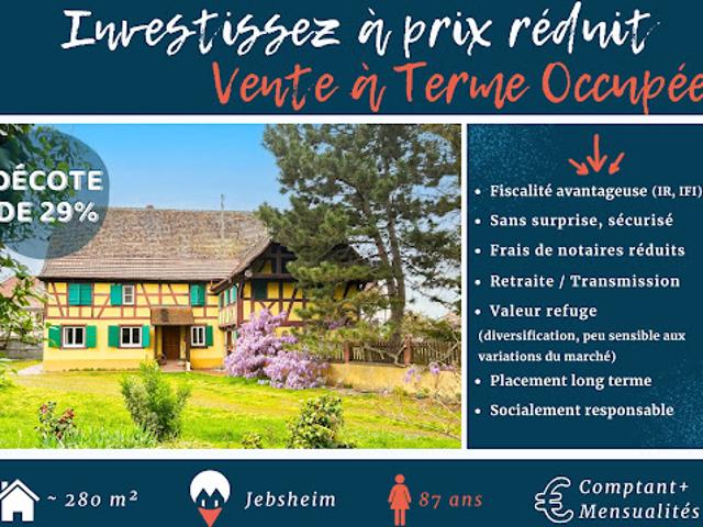 Vente Viager 10 pièces 277 m2 Jebsheim
