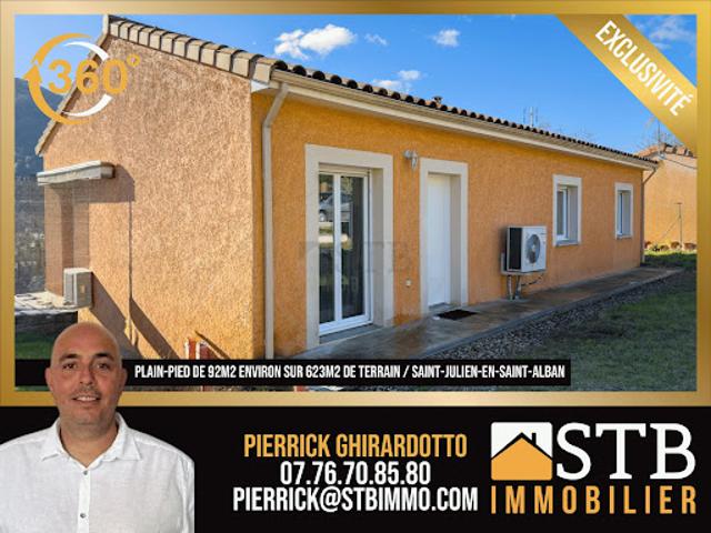 Vente Villa 4 pièces 92 m2 Saint Julien en Saint Alban