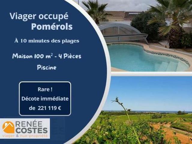 Vente Villa 4 pièces 100 m2 Pomérols