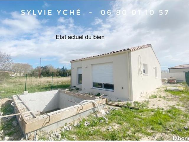 Vente | Villa | 3p | 2ch | 74 m² | Olonzac | Expo Sud | Terrasse · Piscine