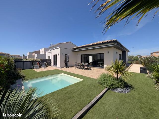 VENTE VILLA CONTEMPORAINE PLAIN PIED 116m² PISCINE GARAGE