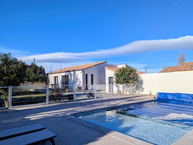Villa d'Architecte Plain Pied 2021 Design, Piscine et Confort Haut de Gamme Sallèles d'Aude