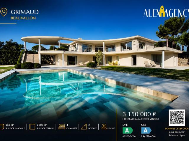 Vente Villa Moderne Proximite De La Mer Grimaud 250m² Grimaud