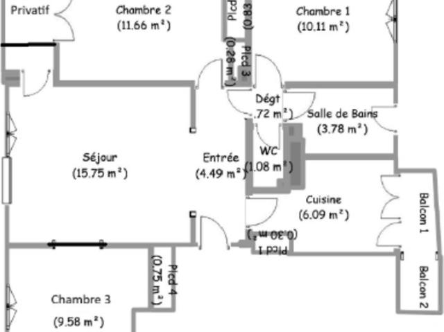 Vente Appartement 4 pièces