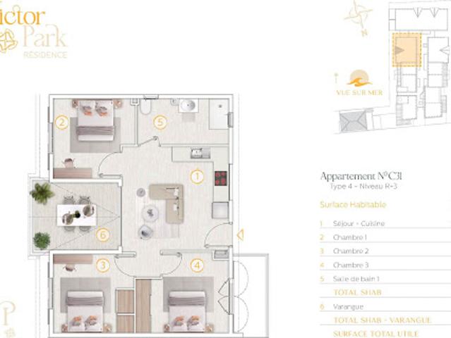 Vente Appartement 4 pièces 61.16 m2 Saint Pierre