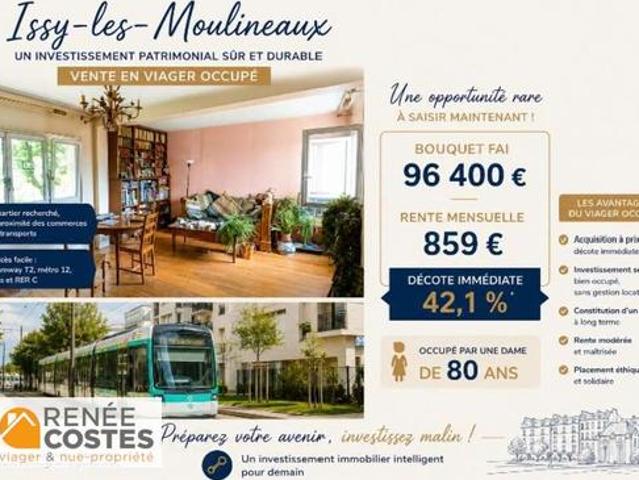 Vente Appartement 4 pièces 62 m2 Issy les Moulineaux