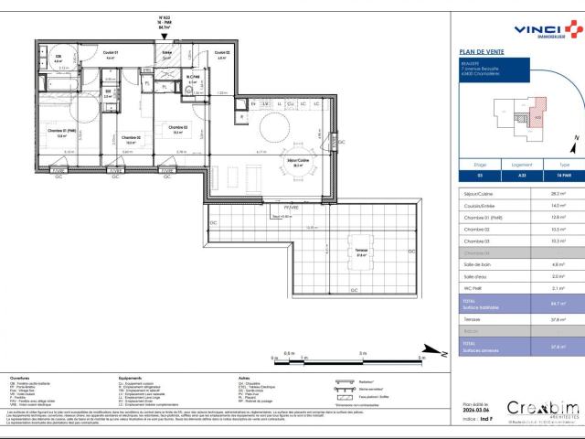 Vente Appartement 4 pièces