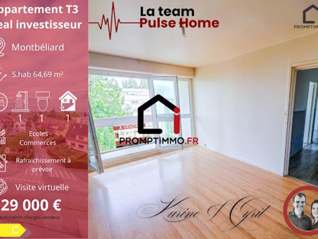 Vente Appartement 4 pièces 64.69 m2 Montbeliard