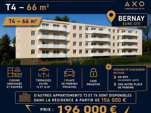 Vente Appartement 4 pièces 65 m2 Bernay
