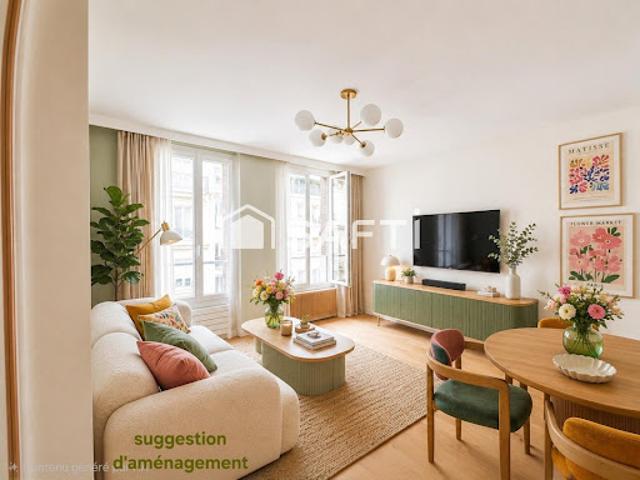 Vente Appartement 4 pièces 68 m2 Paris 17ème