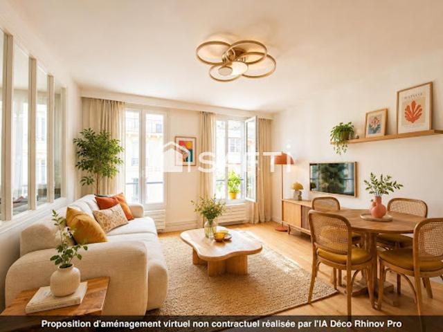 Vente Appartement 4 pièces 68 m2 Paris 17ème