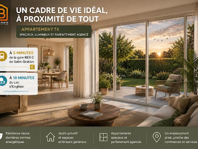 Vente Appartement 4 pièces 69 m2 Saint Gratien