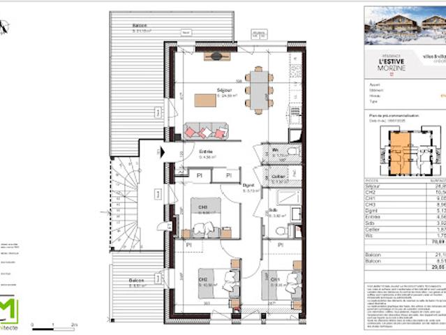 Vente Appartement 4 pièces 70.69 m2 Morzine