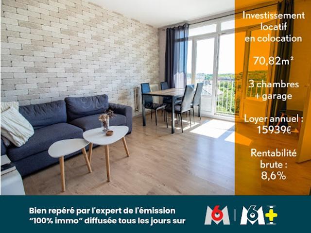 Vente Appartement 4 pièces 70.82 m2 Dijon