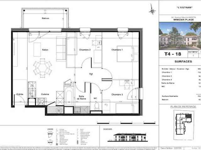 Vente Appartement 4 pièces 72 m2 Mimizan