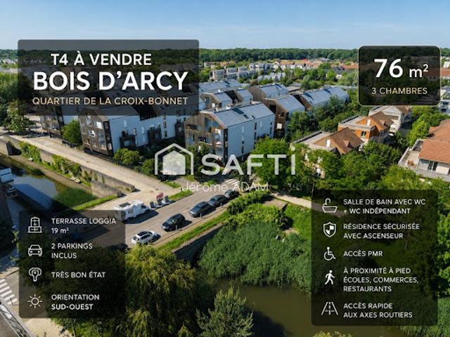 Vente Appartement 4 pièces 76 m2 Bois d'Arcy
