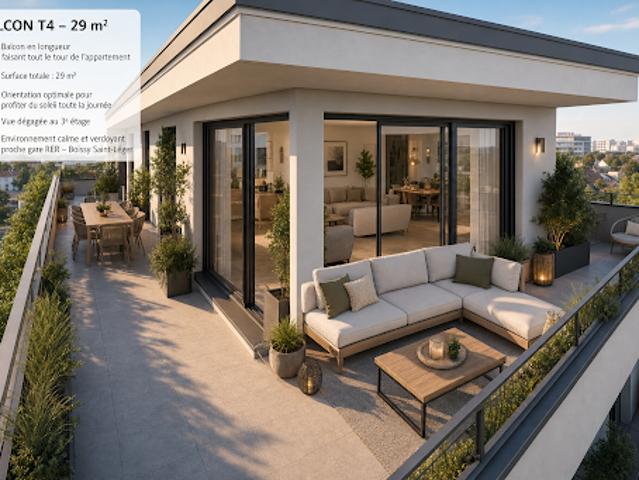 Vente Appartement 4 pièces 78.2 m2 Boissy saint leger