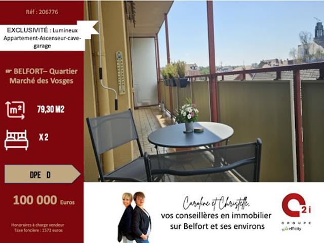 Vente Appartement 4 pièces 79.3 m2 Belfort