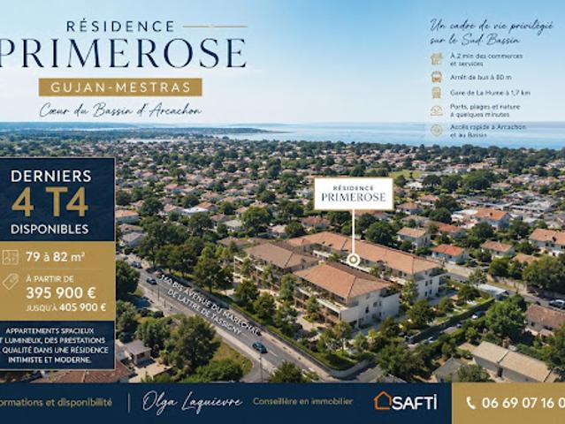 Vente Appartement 4 pièces 79 m2 Gujan Mestras